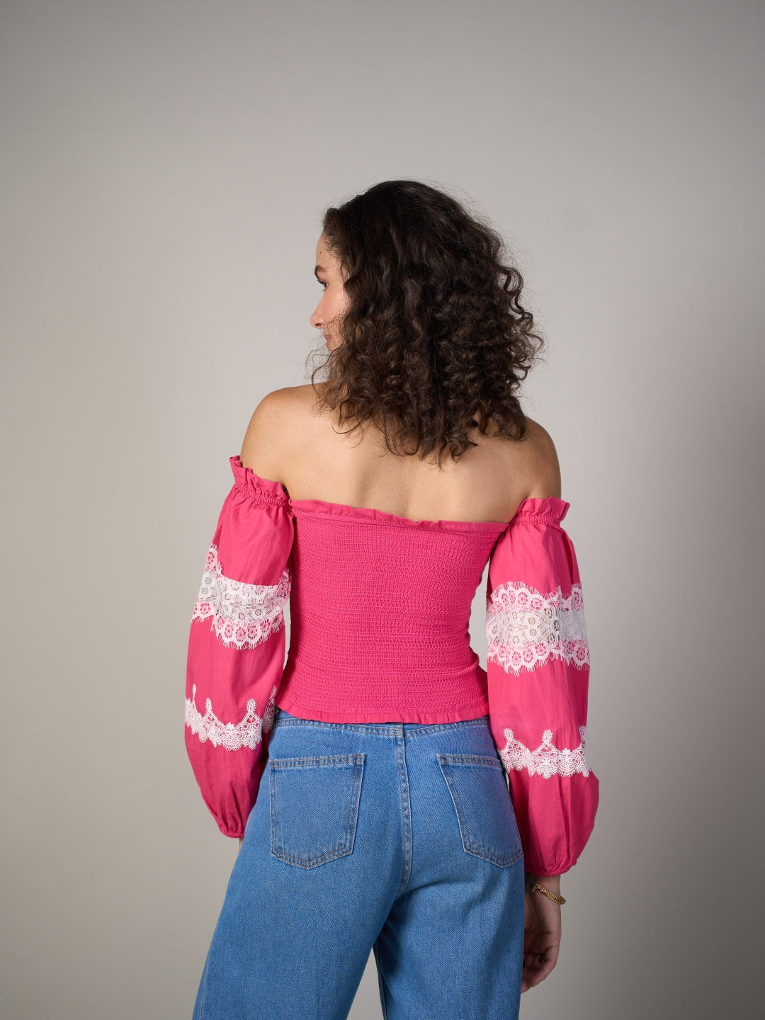 Pink Bishop Sleeve Top