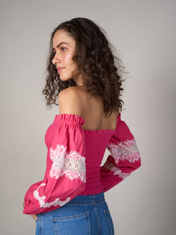 Pink Bishop Sleeve Top