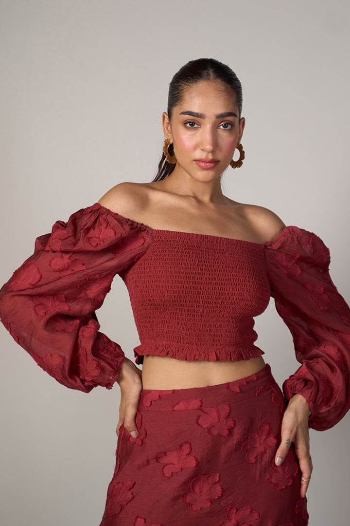 Audrey Jacquard Top