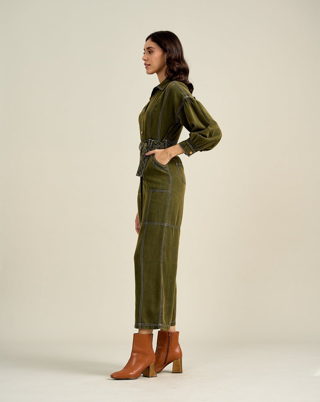 Olive cheap utility jumpsuit