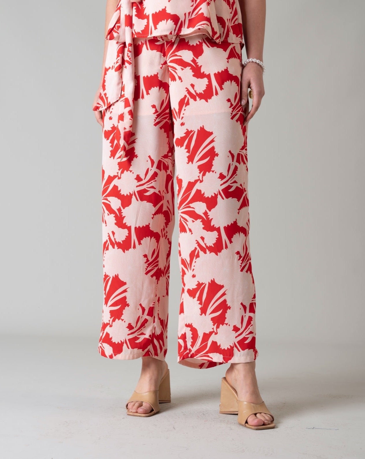 Red Floral Cleo Pant - Buy Women's Wide-Leg Pants Online